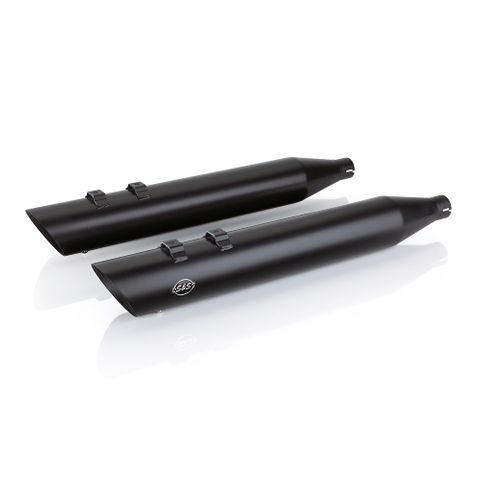 SS-550-0692 MUFFLER. Slash Cut. Black. Touring