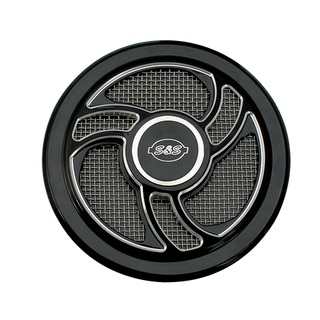 S&S Torker Air Cleaner Cover In Gloss Black With Machined Highlights For All Stealth Applications