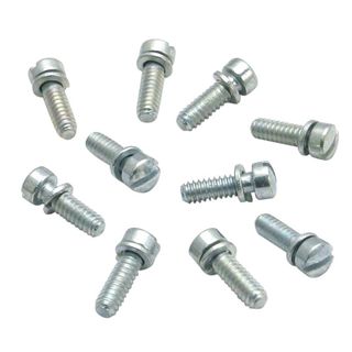 S&S 10-24 X 3/4" Zinc-Plated Steel Slotted Screw with Lock Washer (10 pack)