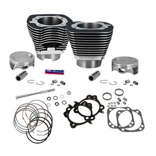 S&S 124" Standard Compression 4-1/8" Big Bore Kit For 2007-'16 Big Twins - Wrinkle Black Finish