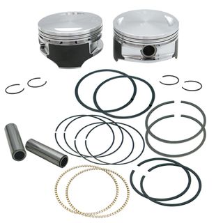 S&S 106" Forged Stroker Pistons For 1999-'16 Hd Big Twins - +.010"