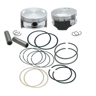 S&S 106" Forged Stroker Pistons For 1999-'16 Hd Big Twins - +.005"