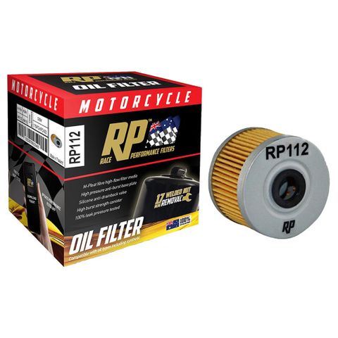 Race Performance Motorcycle Oil Filter - Rp112