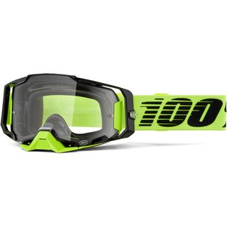 100% Armega Goggle Neon Yellow - Clear Lens