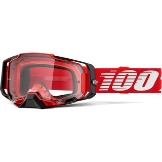 100% Armega Goggle Red Clear Lens