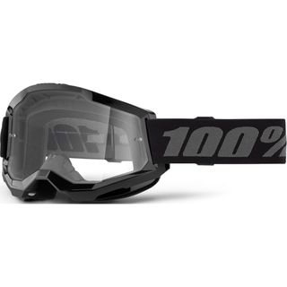 100% Strata2 Goggle Black - Clear Lens