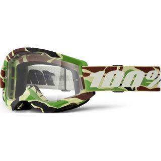 100% Strata2 Goggle War Camo - Clear Lens