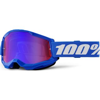 100% STRATA 2 Goggle Blue-Mir Red/Blue Lens