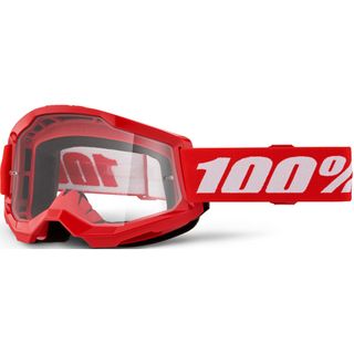 100% Strata2 Goggle Red - Clear Lens