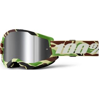 100% STRATA 2 Goggle War Camo-Mirror Sil Lens