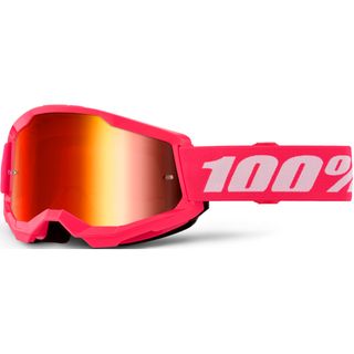 100% Strata2 Goggle Pink - Mirror Red Lens