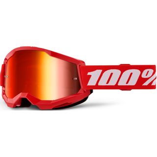100% STRATA 2 Goggle Red - Mirror Red Lens
