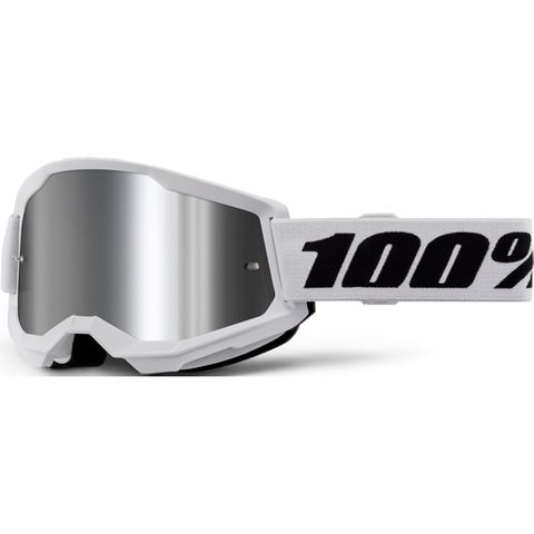 ONE-50032-00013 STRATA 2 JUNIOR Goggle Wht-Mir Sil Lens