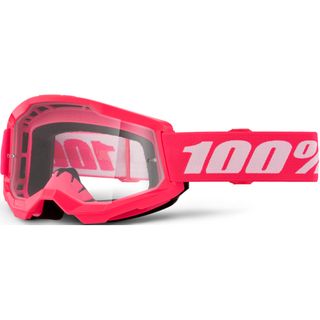 100% Strata2 Youth Goggle Pink - Clear Lens