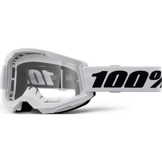 100% STRATA 2 JUNIOR Goggle Wht-Clear Lens