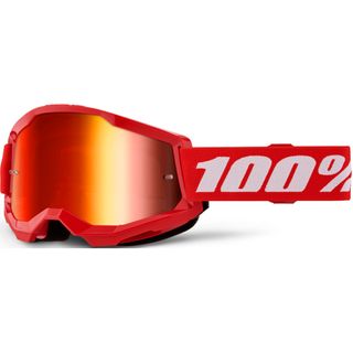100% Strata2 JUNIOR Goggle Red-Mir Red Lens
