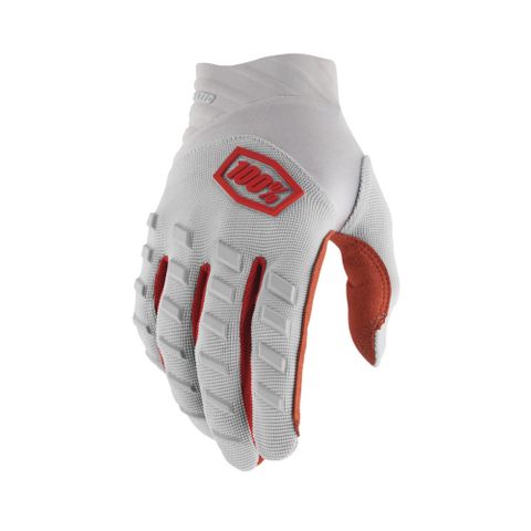100% Airmatic Silver Gloves