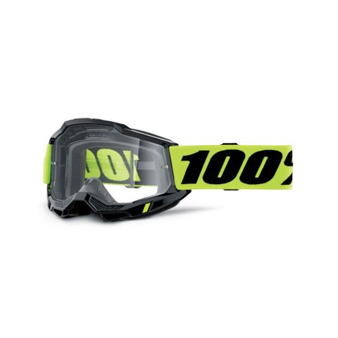 100% Accuri 2 OTG Goggle Neon Yellow - Clear Lens