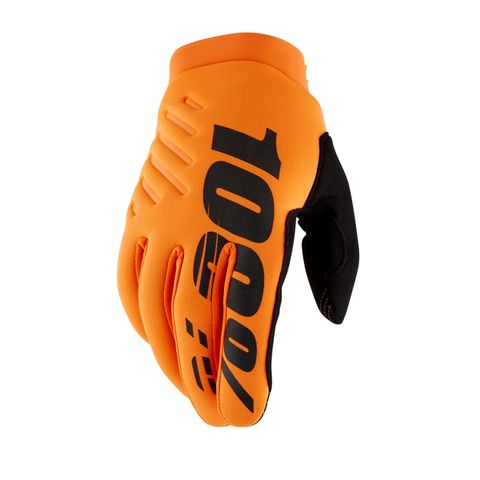 ONE-10003-00011 BRISKER GLOVE  fluo ORG / BLACK    MED