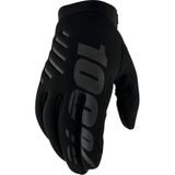 100% Brisker Black/Grey Youth Gloves