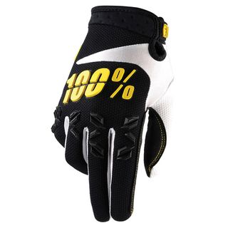 100% Airmatic Yellow/Black Gloves