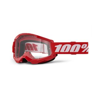 100% Strata2 JUNIOR Goggle Red - Clear Lens