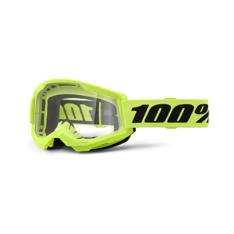 100% Strata2 JUNIOR Goggle Neon Yel-Cl Lens