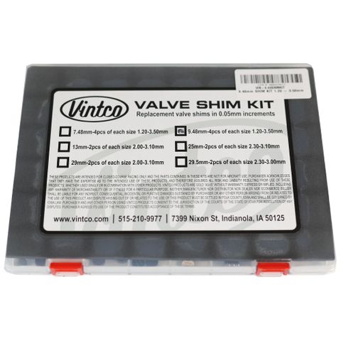 VIN-9.48SHIMKIT 9.48mm SHIM KIT 1.20 - 3.50mm