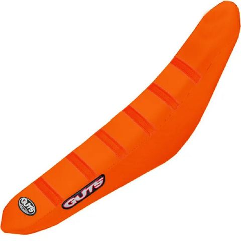 GUTS - KTM STOCK HEIGHT RIBBED SEAT COVER - KTM ORANGE RIBS KTM ORANGE SIDES KTM ORANGE TOP