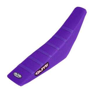 GUTS - YAMAHA STOCK HEIGHT RIBBED SEAT COVER PURPLE RIBS PURPLE SIDES PURPLE TOP