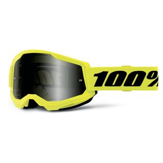 100% Strata2 SAND Goggle Neon Yel-Smoke Lens