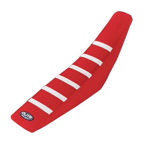 Guts - Honda CRF110-125F 19-24 Gripper Ribbed White/Red/Red Seat Cover