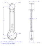 VIN-KR2015 CZ 380cc 1971-81  Rod Kit