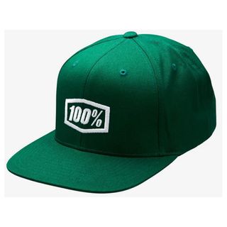 100% Icon Snapback Cap Aj Fit Forest Green - Os