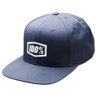 100% Icon Snapback Cap Aj Fit Heather Charcoal - Os