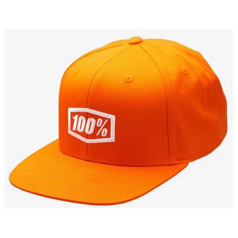 100% Icon Snapback Cap Aj Fit Orange - Os