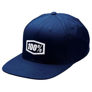 100% Icon Snapback Cap Aj Fit Navy - Os