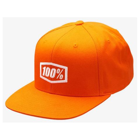 100% Icon Youth Snapback Cap Orange Lyp Fit