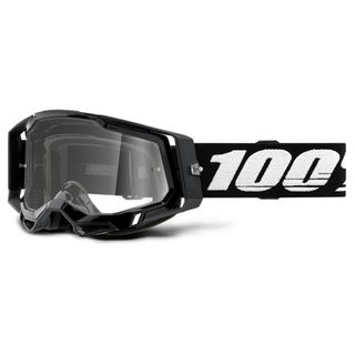 100% Racecraft2 Goggle Black Clear Lens