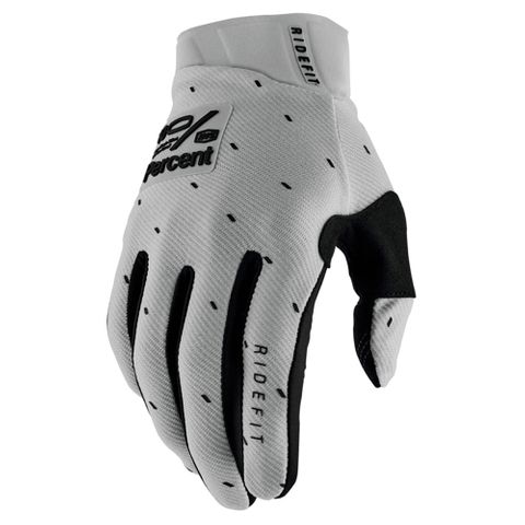 100% Ridefit Slasher Silver Gloves