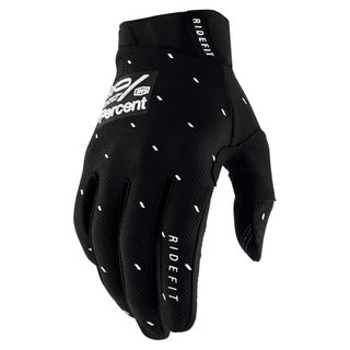 100% Ridefit Slasher Black Gloves