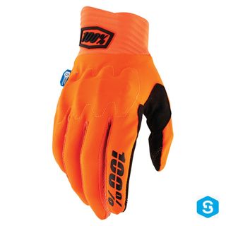 100% Congnito Smart Shock Fluo Orange/Black Gloves