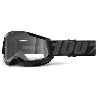 100% Strata2 Youth Goggle Black Clear Lens