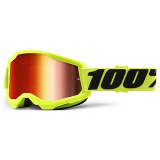 100% Strata2 Goggle Yellow Mirror Red Lens
