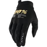 100% Itrack Black Gloves