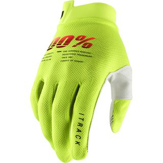 100% Itrack Fluo Yellow Gloves