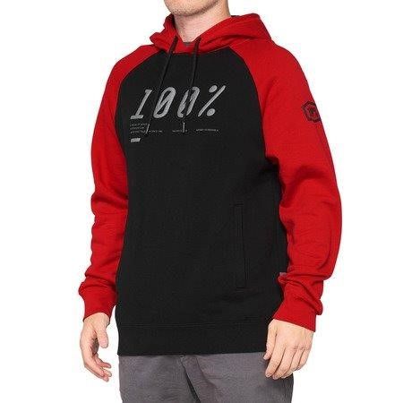 ONE-36038-398-12 BARRAGE Pullover Hoodie Fleece Black/Red