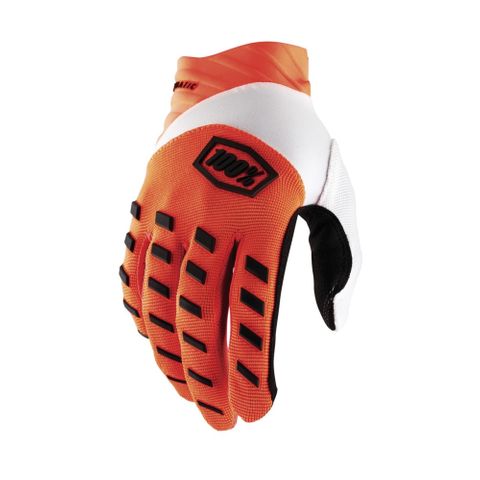 100% Airmatic Fluo Orange Gloves