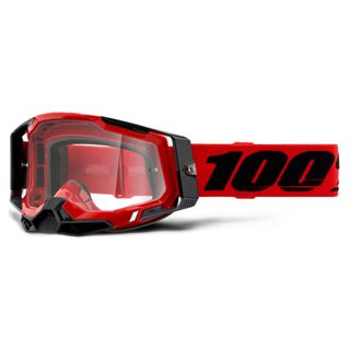 100% Racecraft2 Goggle Red Clear Lens