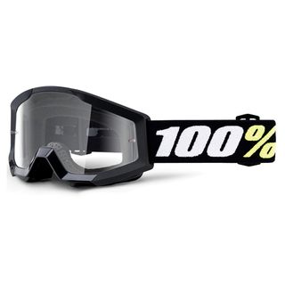 100% Strata Mini Goggle Black Clear Lens